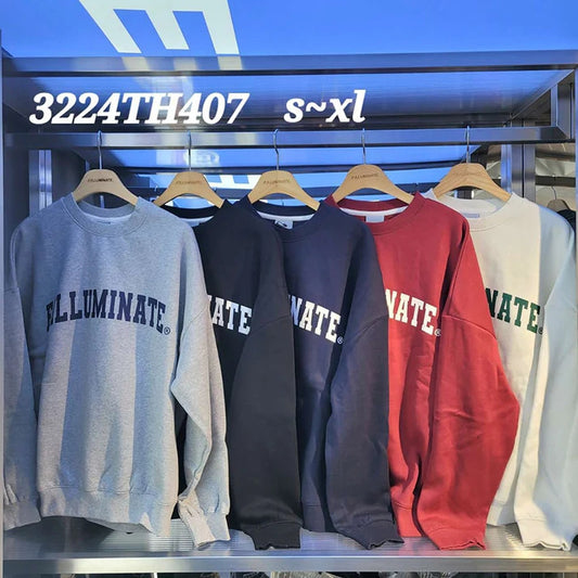 【現貨】【WE ARE】韓國FILLUMINATE 經典Logo刷毛大學T3224TH407
