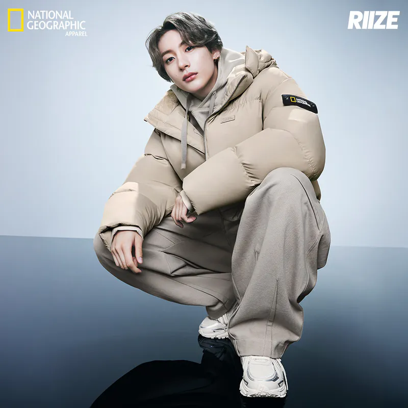 Same style for men and women [WE ARE] South Korea NG National Geographic short version hooded goose down jacket N244UDW151