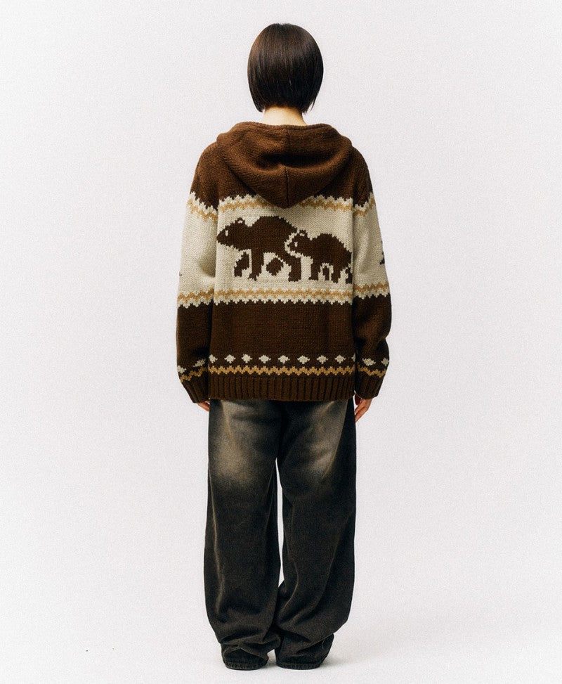 限時折扣【WE ARE】韓國PHYPS休閒針織連帽外套PEW1KC303A