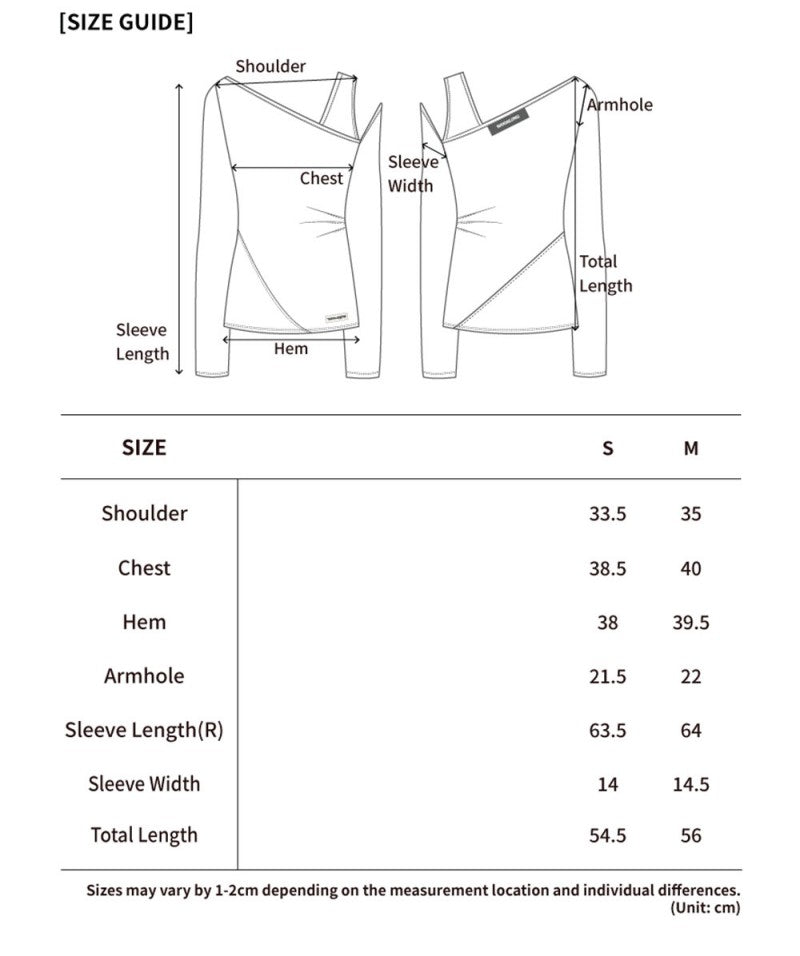 【WE ARE】韓國WAL WOOALONG 斜肩寬肩帶上衣 WL253JLT03W