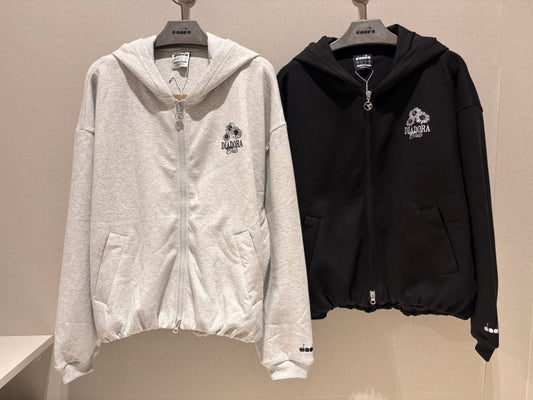 【WE ARE】韓國Diadora休閒連帽拉鏈外套D6122LFT03