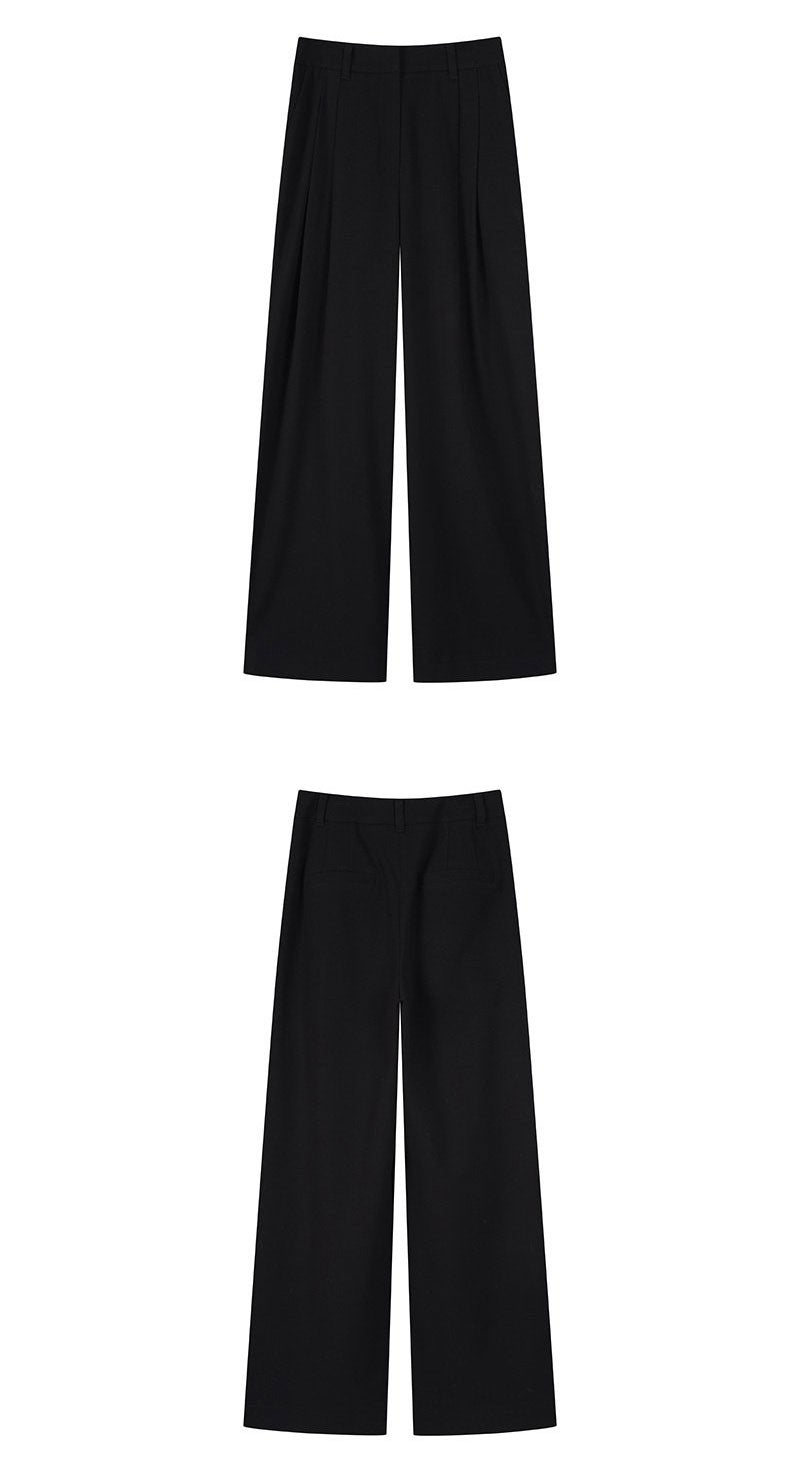 建議160以上【WE ARE】韓國LAP 微毛呢打褶西裝褲(秋冬款) AR4WPA63