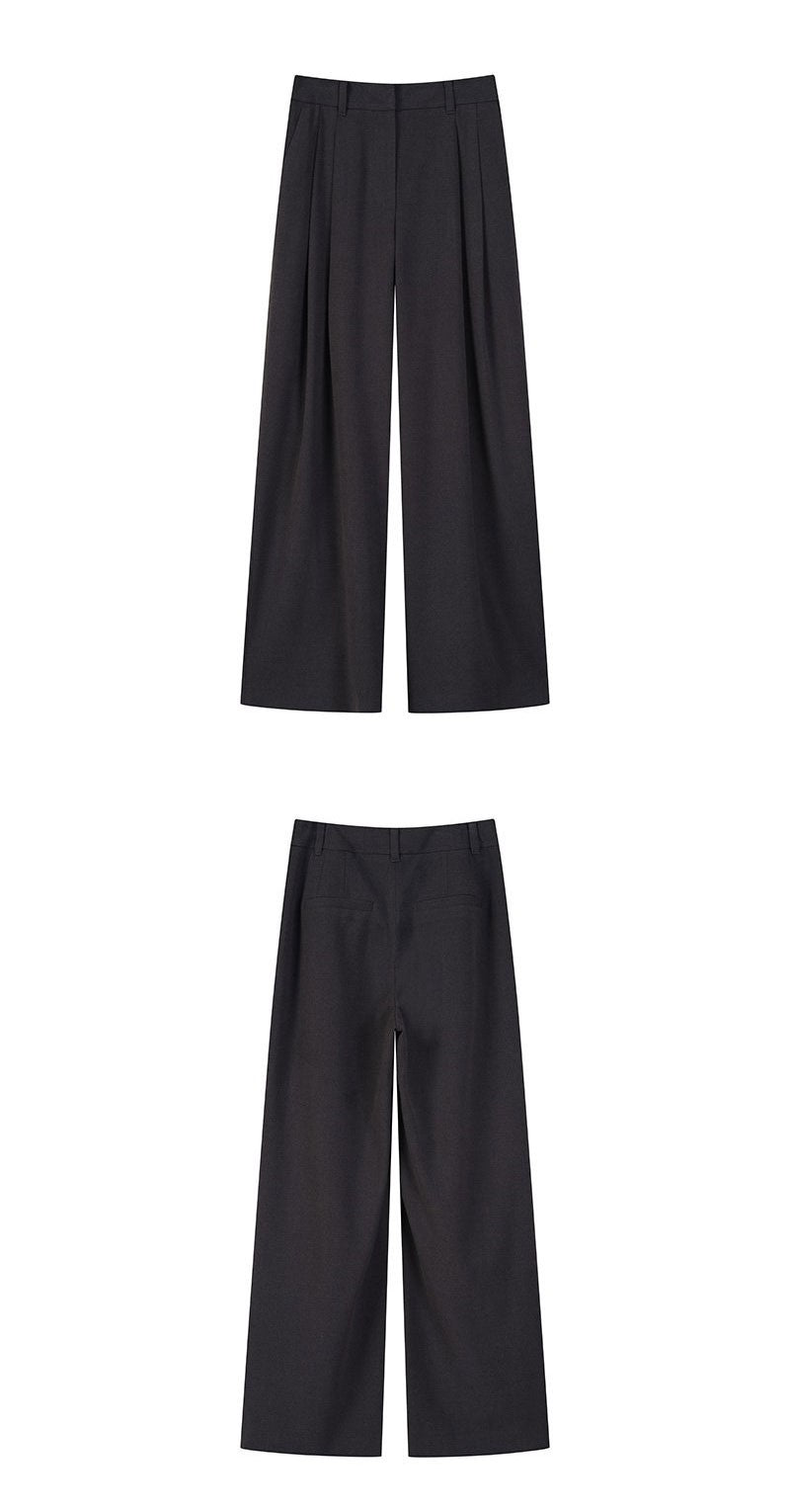 建議160以上【WE ARE】韓國LAP 微毛呢打褶西裝褲(秋冬款) AR4WPA63