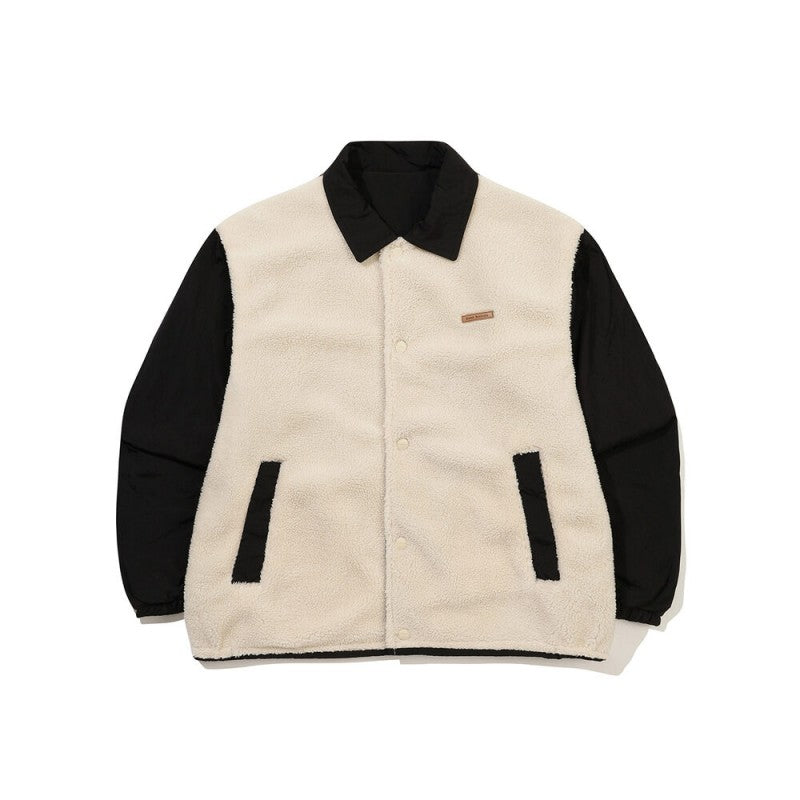 【WE ARE】韓國KODAK 柯達 異材質拼色雙面外套K5423LPJ93