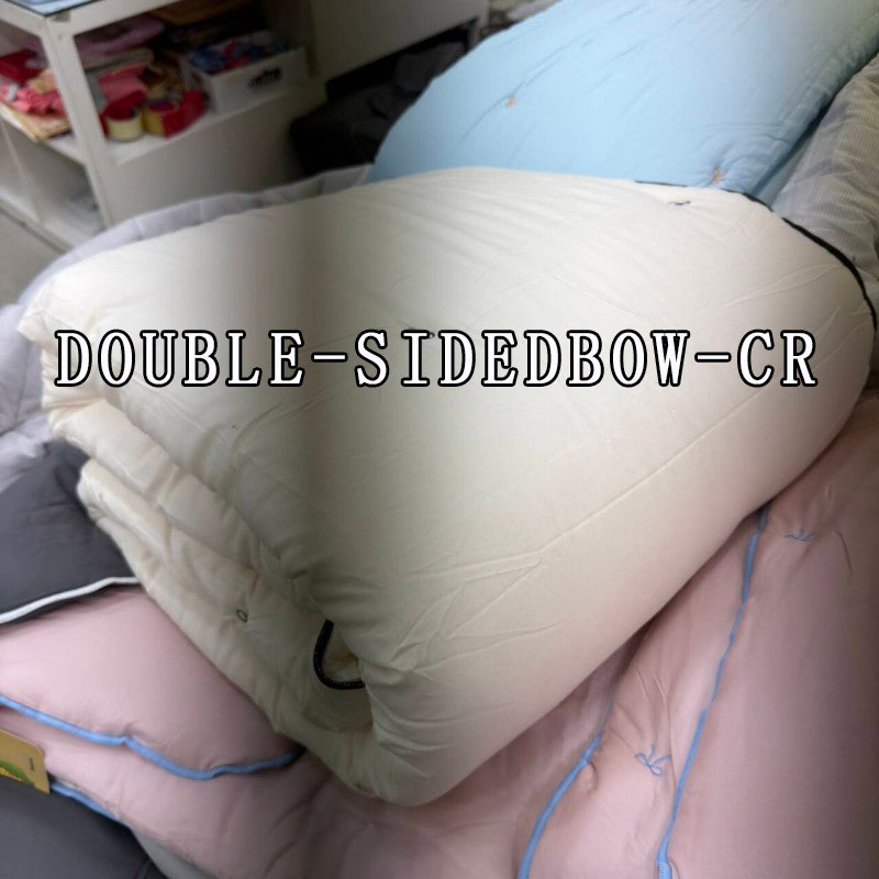 9/4收單 【WE ARE】韓國製刺繡蝴蝶結雙面四季被double-sidedbow