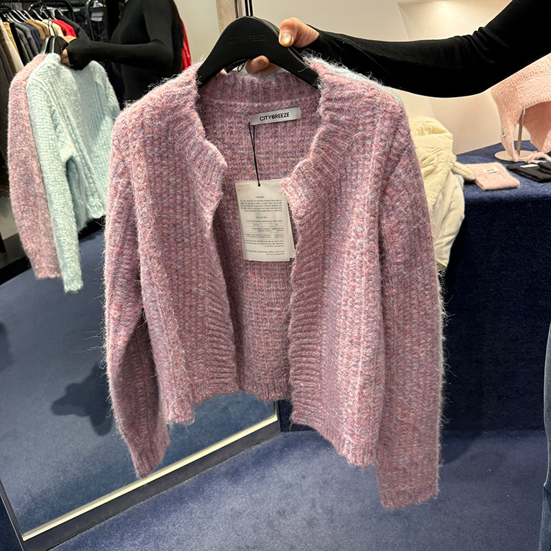 【WE ARE】韓國CITYBREEZE@ 圓領無扣針織外套CTH4CD10