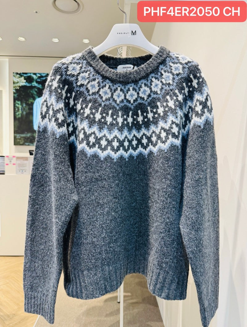 【WE ARE】韓國POLHAM聖誕花紋毛衣PHF4ER2050