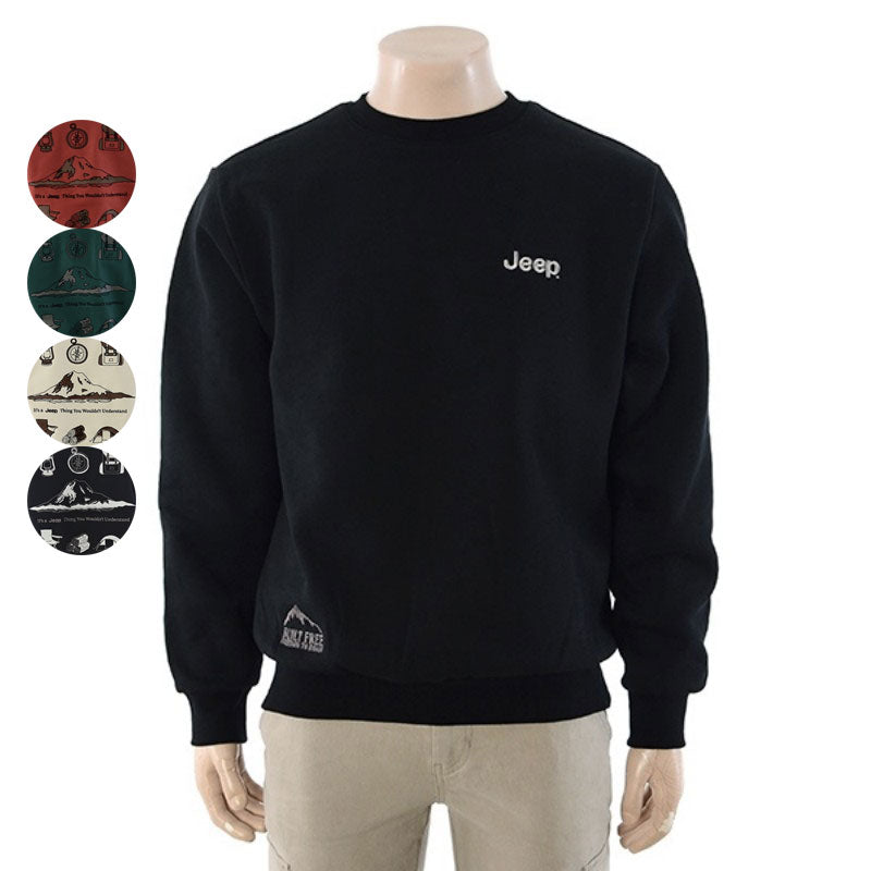 【WE ARE】韓國JEEP背面刺繡刷毛大學Ｔ JQ4TSU841