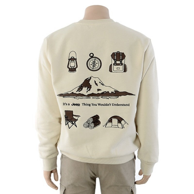 【WE ARE】韓國JEEP背面刺繡刷毛大學Ｔ JQ4TSU841