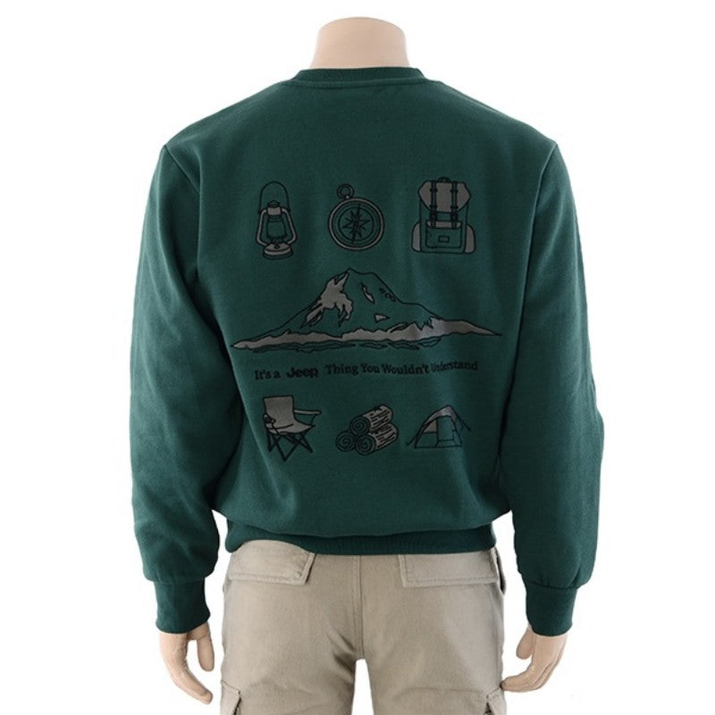 【WE ARE】韓國JEEP背面刺繡刷毛大學Ｔ JQ4TSU841