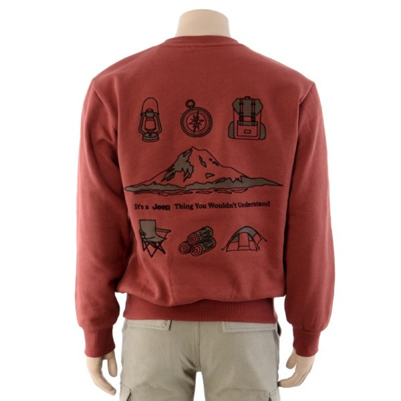 【WE ARE】韓國JEEP背面刺繡刷毛大學Ｔ JQ4TSU841