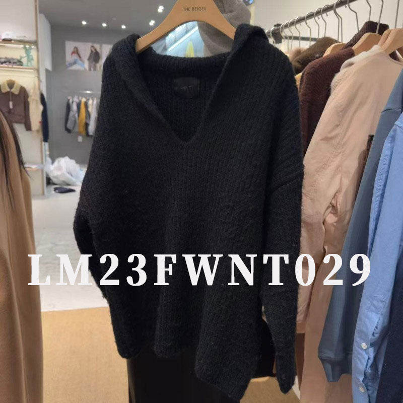 大茜選品【WE ARE】韓國東大門TD 翻領針織上衣LM23FWNT029