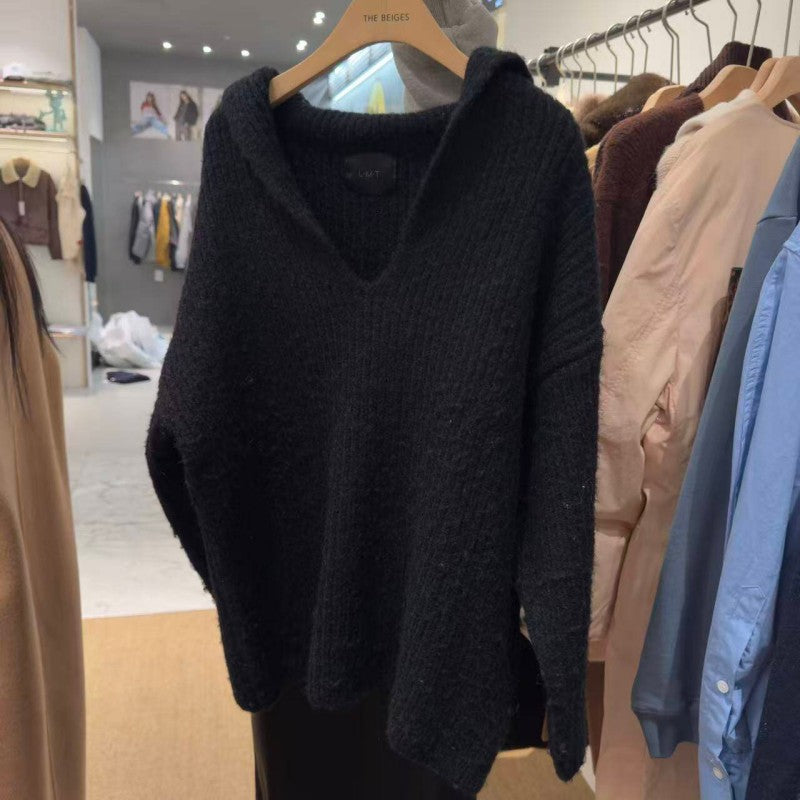 大茜選品【WE ARE】韓國東大門TD 翻領針織上衣LM23FWNT029