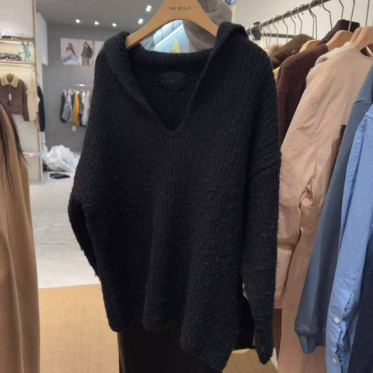 大茜選品【WE ARE】韓國東大門TD 翻領針織上衣LM23FWNT029