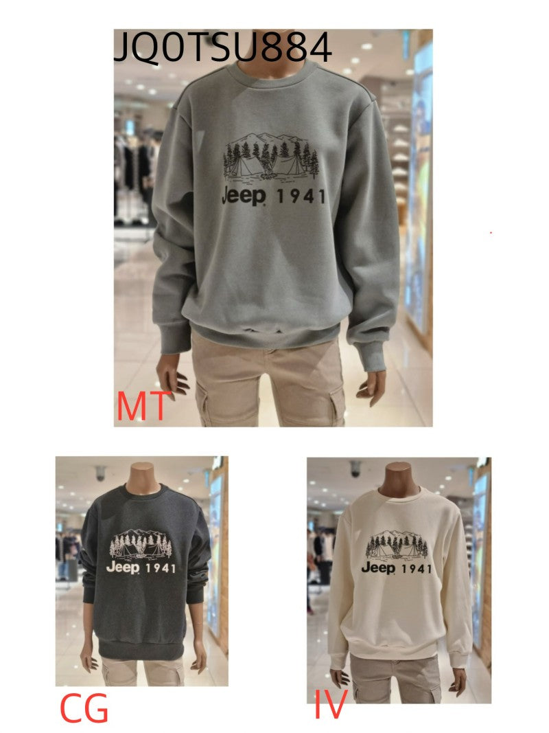 【WE ARE】韓國JEEP圓領大學T衛衣JQ0TSU884