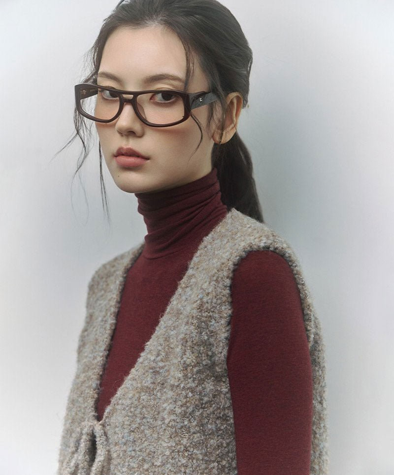 【WE ARE】韓國LAP 前綁帶Ｖ領針織背心 AR4KVB60