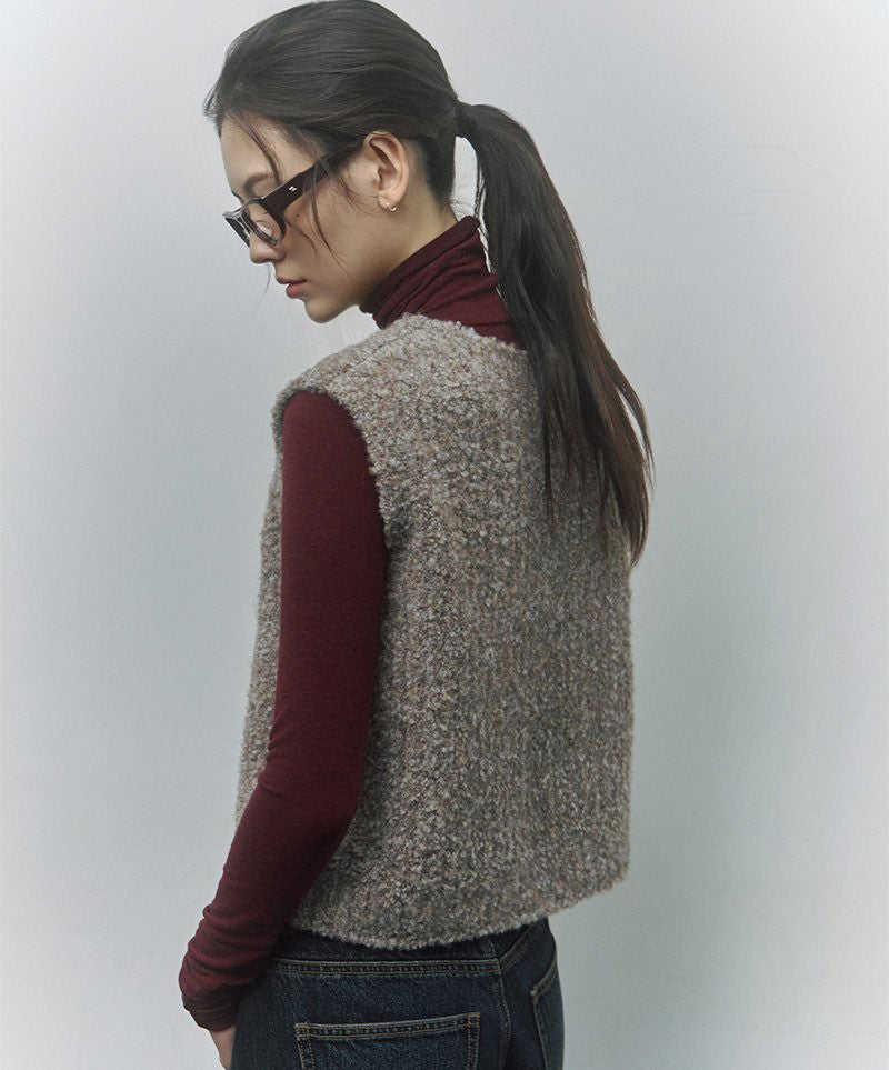 【WE ARE】韓國LAP 前綁帶Ｖ領針織背心 AR4KVB60