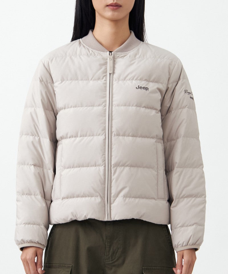 【WE ARE】韓國JEEP 異材質衣領鴨絨羽絨防潑水外套  JQ4JPU491