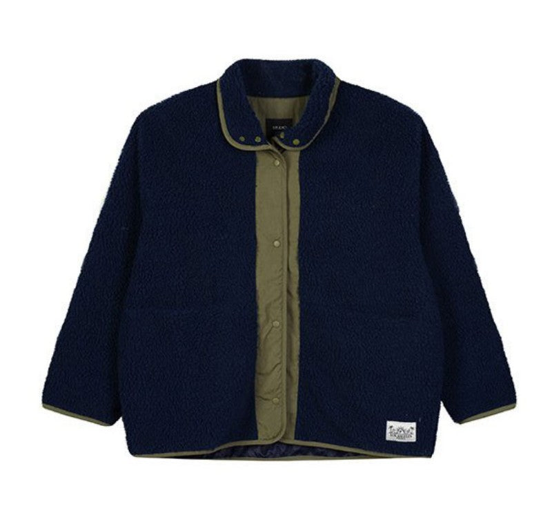 【WE ARE】韓國LAP羔毛立領拼色外套AR4WZA60