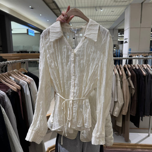 【WE ARE】韓國Loeuver 立體紋透膚襯衫 SW6SB6320