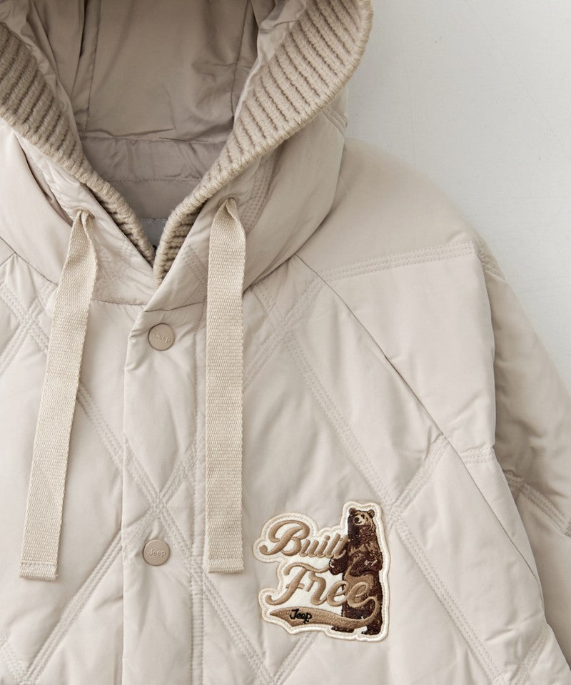 女款【WE ARE】韓國JEEP休閒連帽羽絨服JQ4JPF305