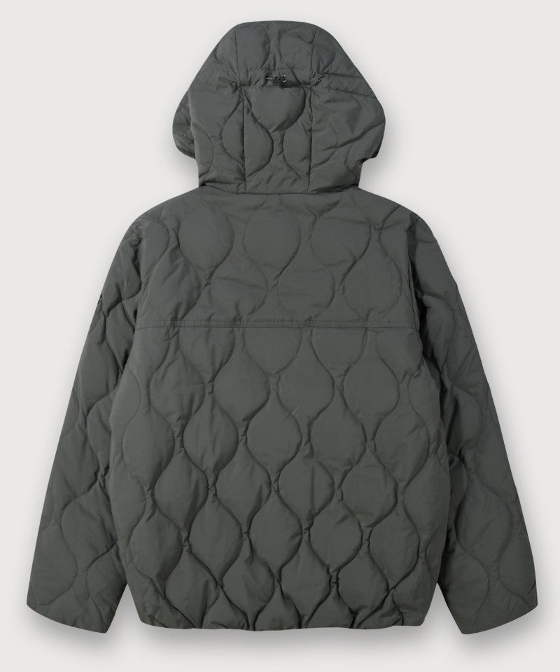 【WE ARE】韓國JEEP 菱紋珊瑚絨＋鴨絨防潑水連帽外套 JQ4JPU304