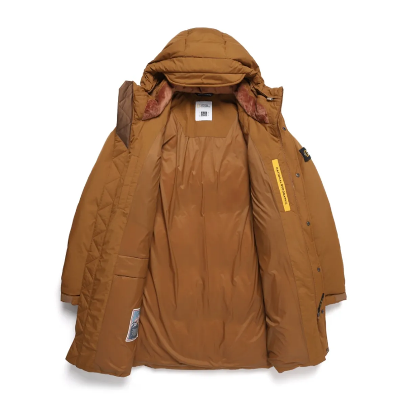 【WE ARE】Korea National Geographic hooded down jacket long coat N244UDW141
