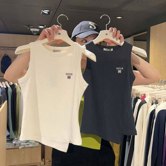 女款【WE ARE】韓國Satur下擺不規則背心SA262WTS15