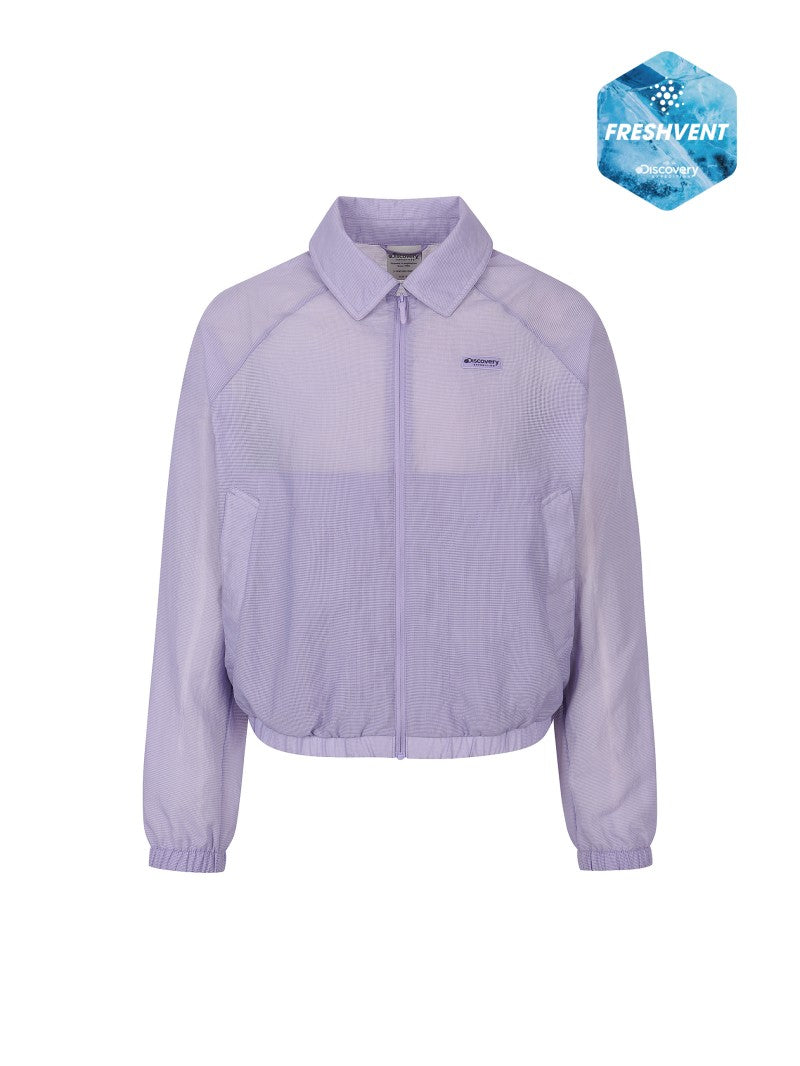 【WE ARE】韓國Discovery女款涼感翻領夾克DWWJ97063