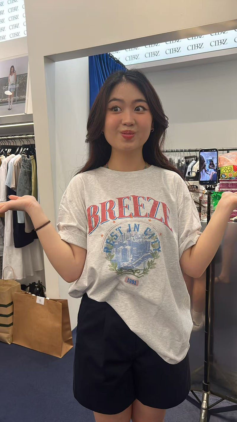 【WE ARE】韓國CITYBREEZE休閒刷舊美式短袖T恤CTH2TS86