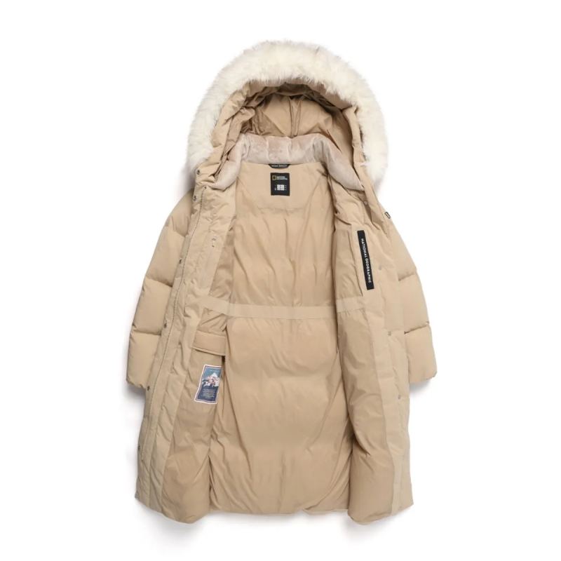 ＊折扣款女款【WE ARE】韓國NG國家地理 連帽（帽不可拆）長版鵝絨羽絨外套N244WDW171