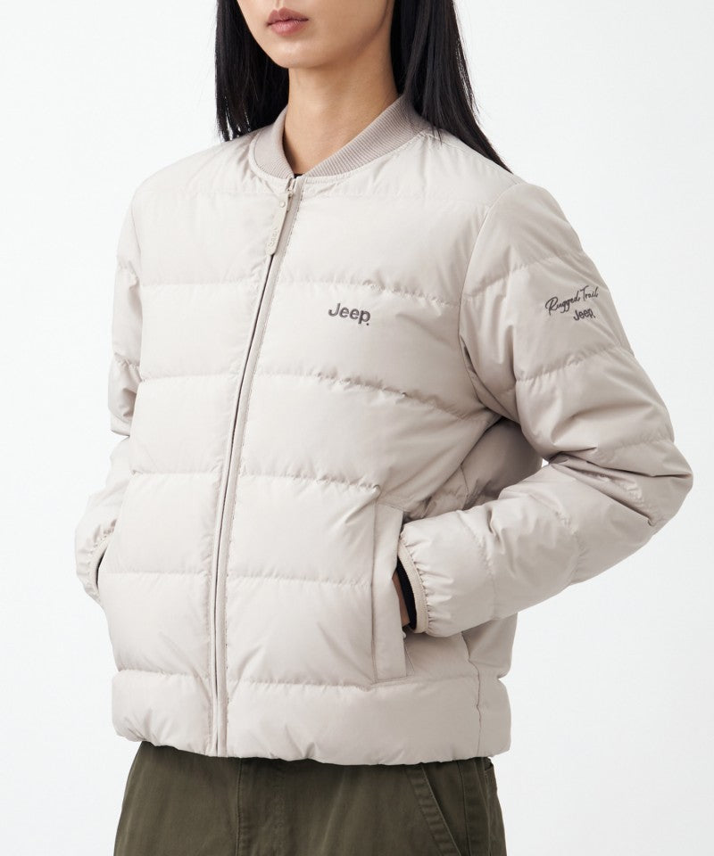 【WE ARE】韓國JEEP 異材質衣領鴨絨羽絨防潑水外套  JQ4JPU491