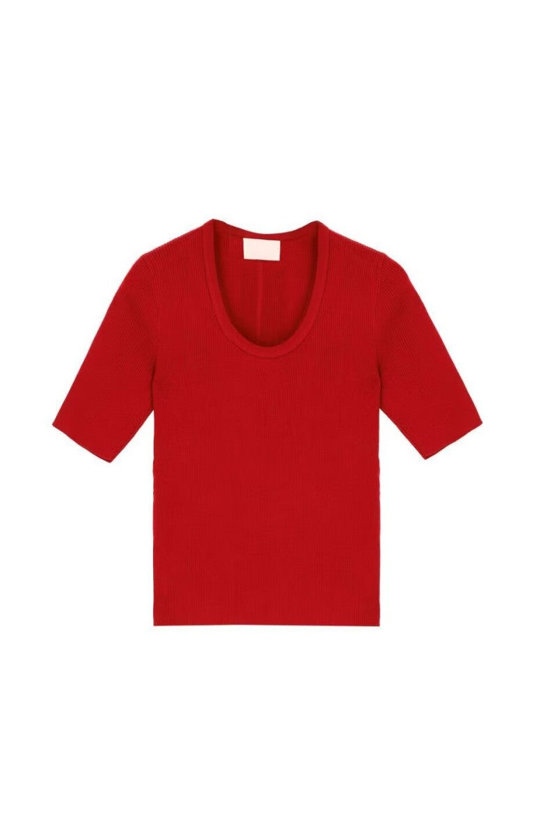 大茜選品【WE ARE】韓國東大門TD針織羊毛10％短袖T恤SAC3NT006AA