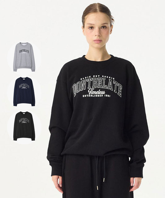 黑五限時折扣【WE ARE】韓國DONTBELATE圓領大學T衛衣20251101-6