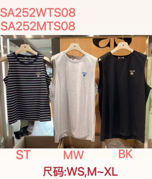 男女同款【WE ARE】韓國Satur 無袖背心 SA252WTS08/SA252MTS08