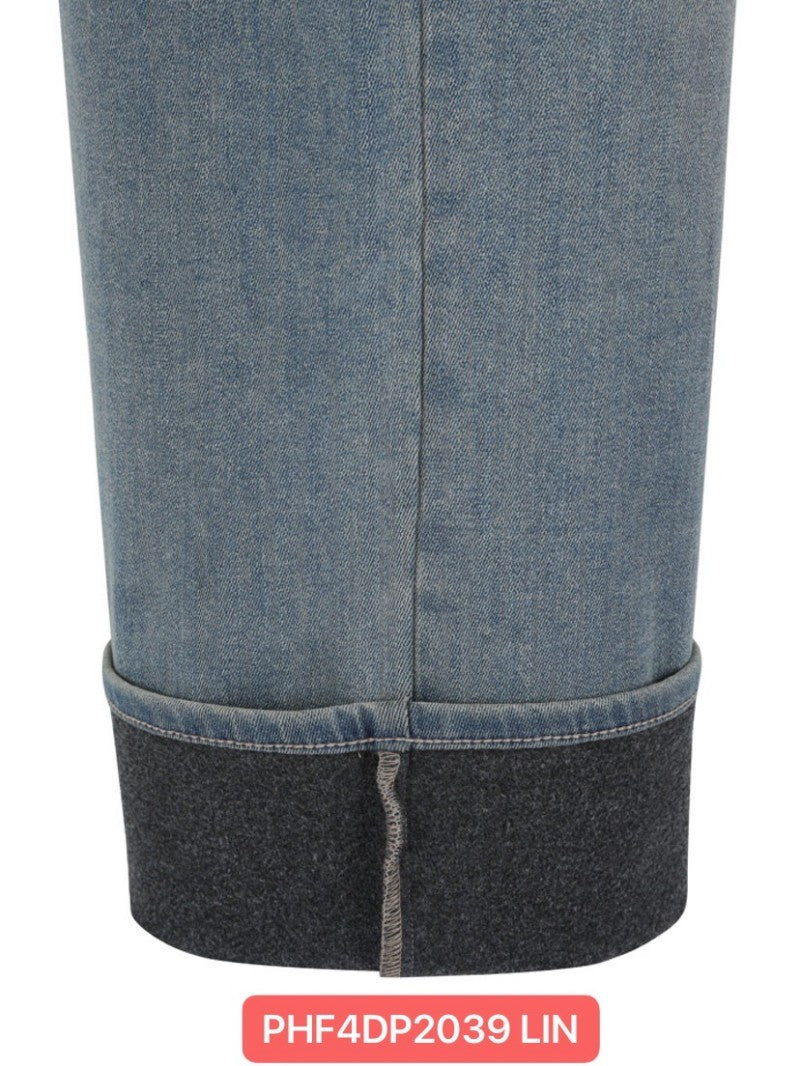 金泰梨同款【WE ARE】韓國POLHAM休閒加絨牛仔褲PHF4DP2039