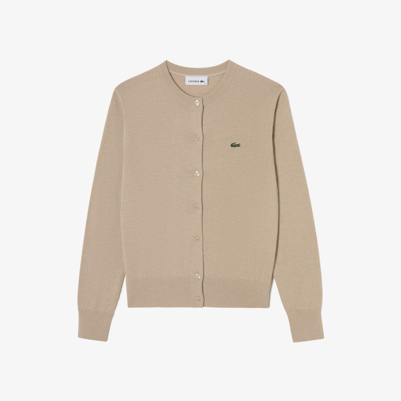 女款【WE ARE】韓國LACOSTE鱷魚針織羊毛開衫AF122E55N