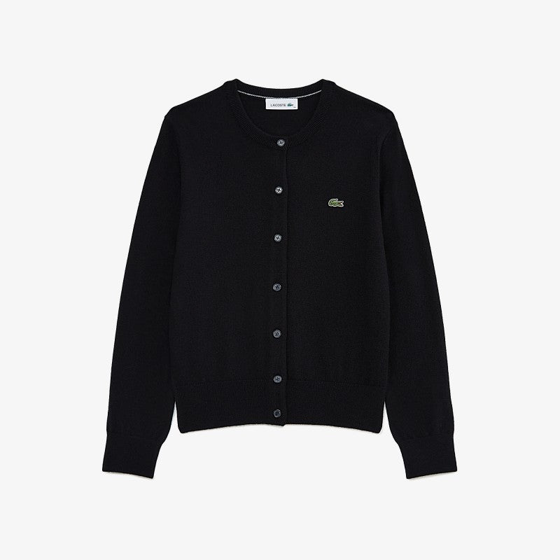 女款【WE ARE】韓國LACOSTE鱷魚針織羊毛開衫AF122E55N