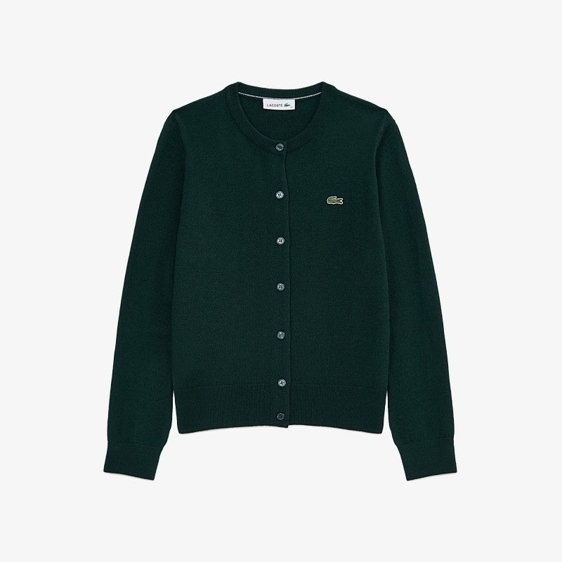 女款【WE ARE】韓國LACOSTE鱷魚針織羊毛開衫AF122E55N