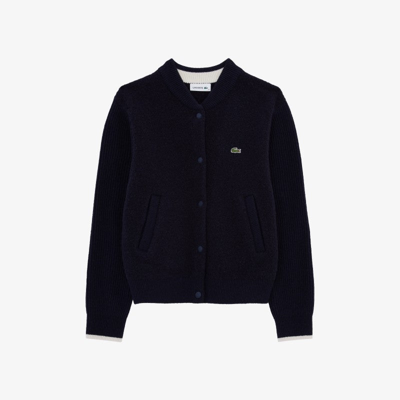 女款【WE ARE】韓國LACOSTE鱷魚羊毛外套AF219E55N