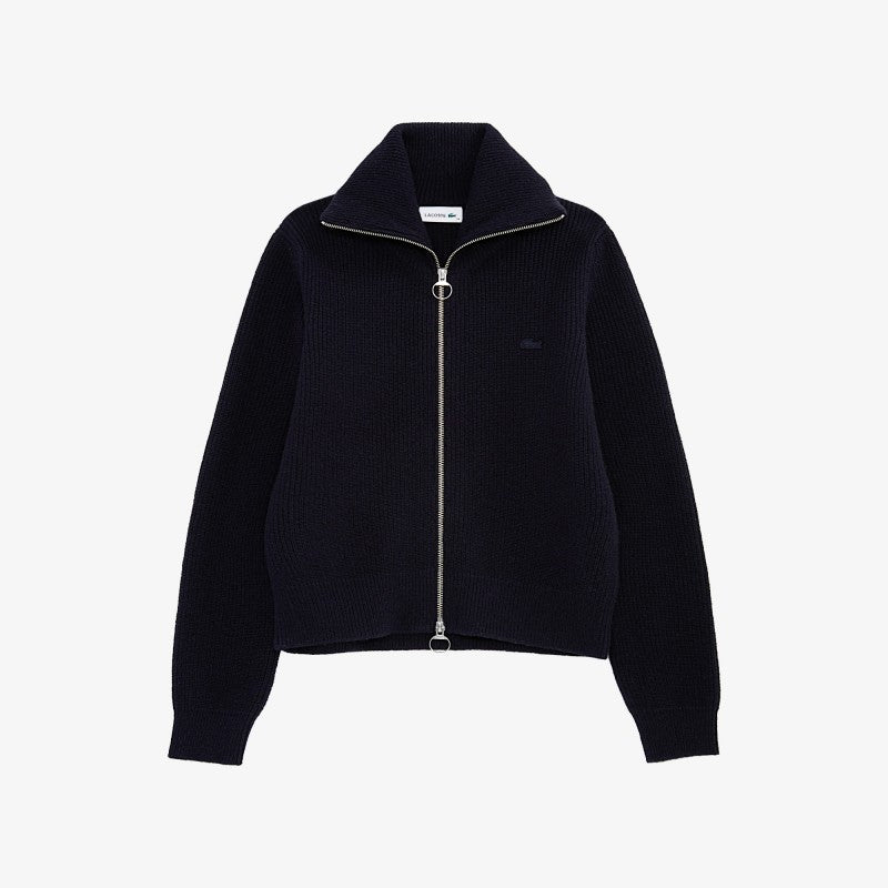 女款【WE ARE】韓國LACOSTE鱷魚拉鏈針織外套AF311E55N