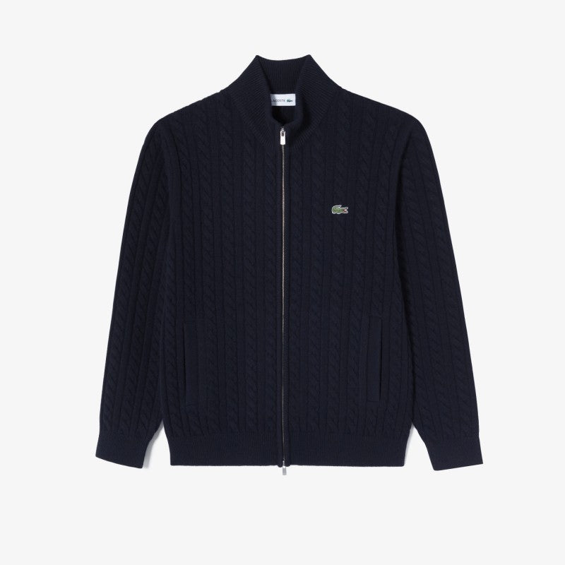 男款【WE ARE】韓國LACOSTE鱷魚針織拉鏈外套AH402E55N