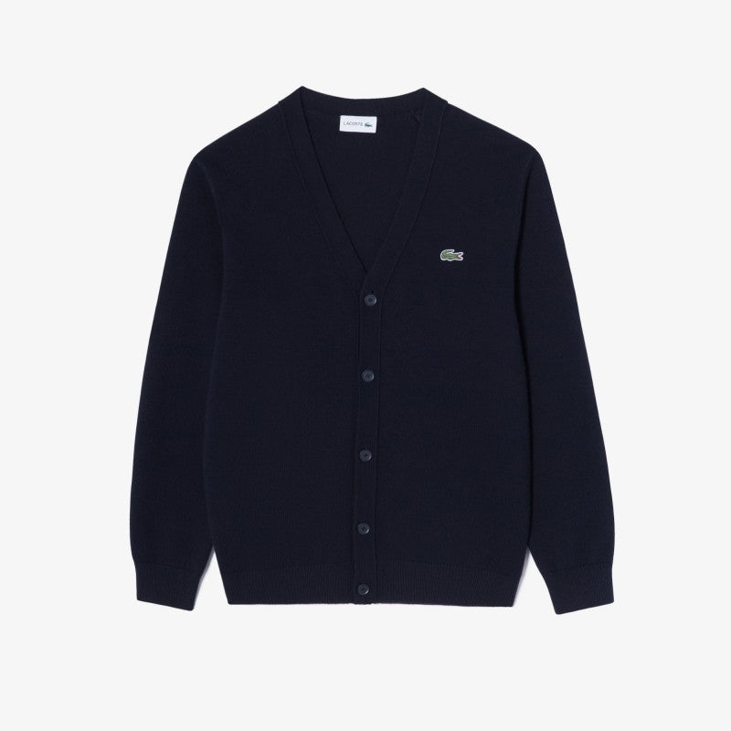 男款【WE ARE】韓國LACOSTE鱷魚羊毛開衫外套AH660E55N