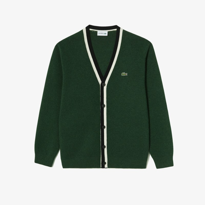 男款【WE ARE】韓國LACOSTE鱷魚羊毛開衫外套AH660E55N