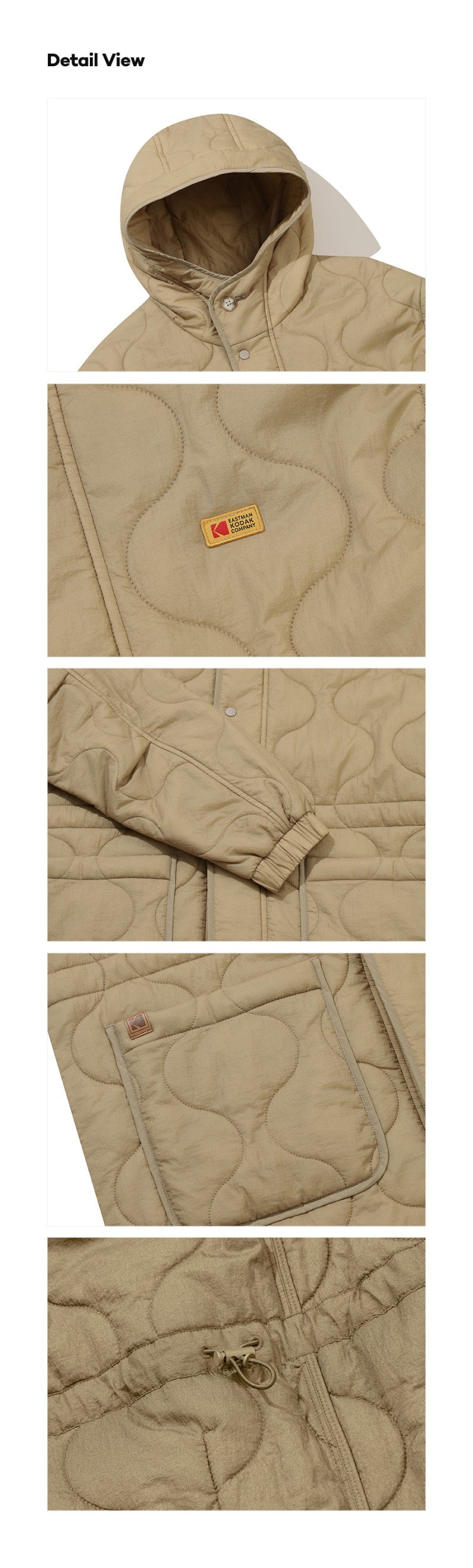 建議165以上_百貨款【WE ARE】韓國KODAK柯達長版鋪棉連帽外套 K5423RPJ10