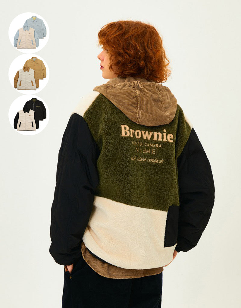 【WE ARE】韓國KODAK 柯達 異材質拼色雙面外套K5423LPJ93