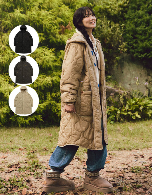 建議165以上_百貨款【WE ARE】韓國KODAK柯達長版鋪棉連帽外套 K5423RPJ10