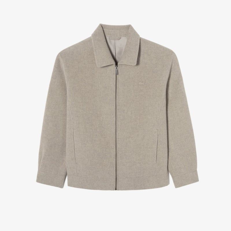 男款【WE ARE】韓國LACOSTE鱷魚拉鏈羊毛外套BH802E55N