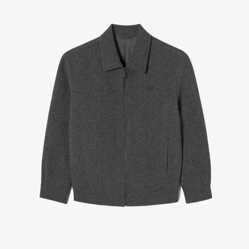 男款【WE ARE】韓國LACOSTE鱷魚拉鏈羊毛外套BH802E55N