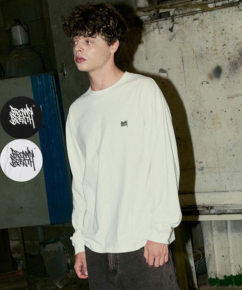 【WE ARE】韓國BROWNBREATH 男款基礎款膠印logo長袖棉ＴBKFMLTS01